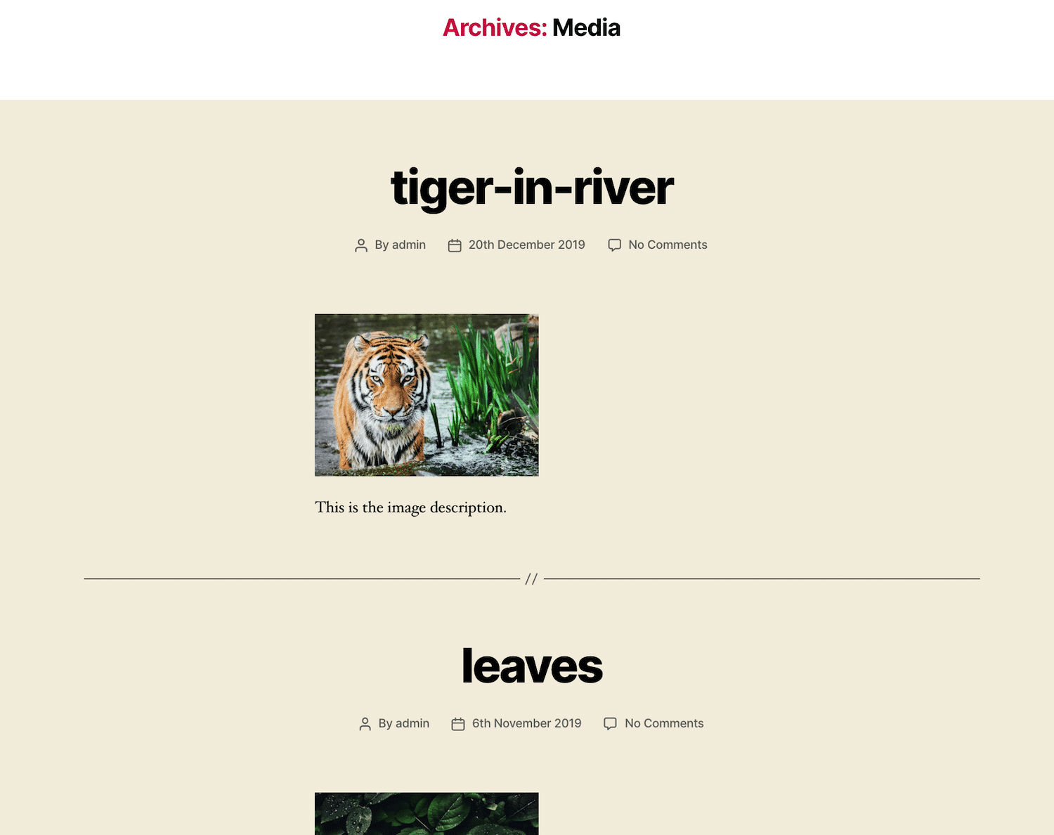 WordPressのメディアアーカイブ