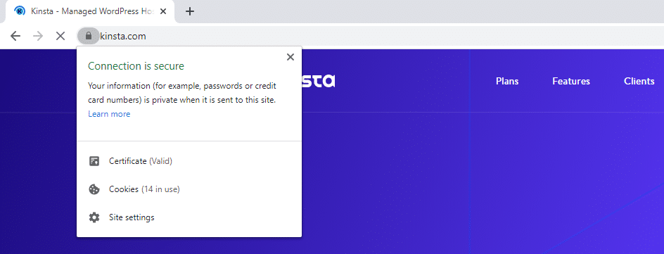 chrome secure connection