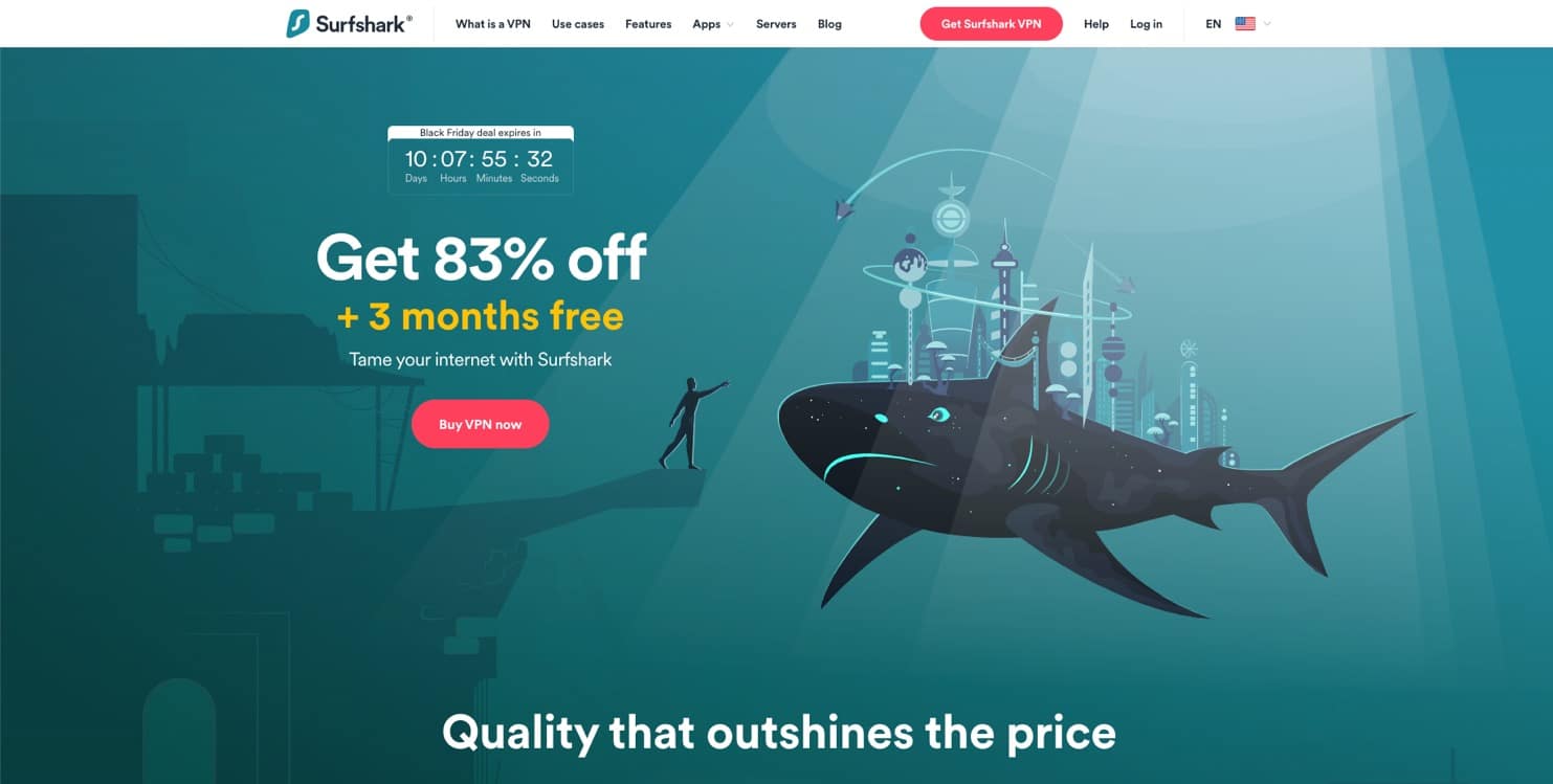 Servizio VPN Surfshark