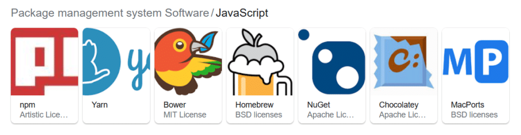 JavaScript package managers - php vs javascript