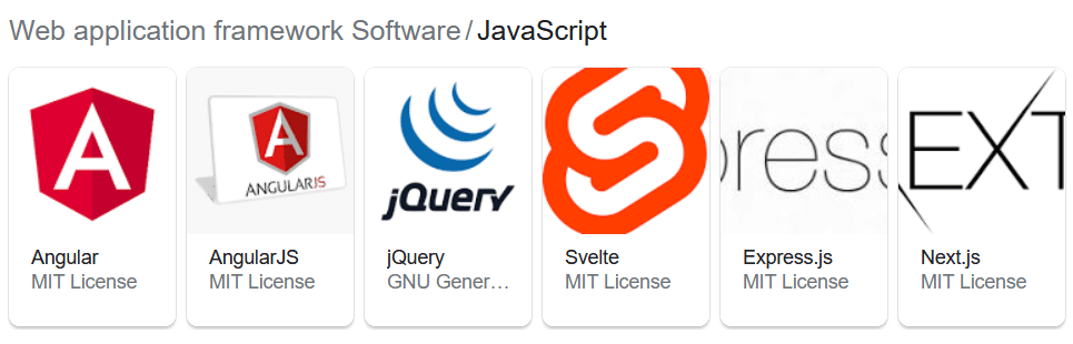 Some JavaScript frameworks