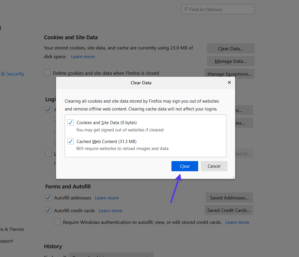 De knop 'Data verwijderen'