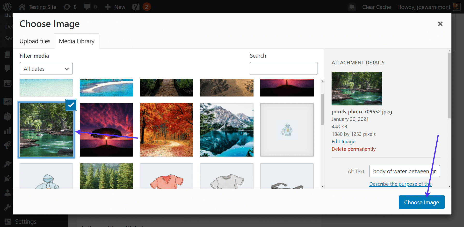 Fate clic sul pulsante