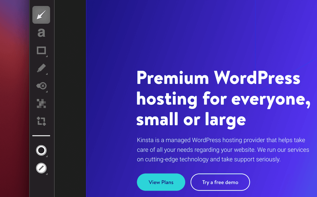 The Skitch toolbar. La barre d'outils de Skitch.
