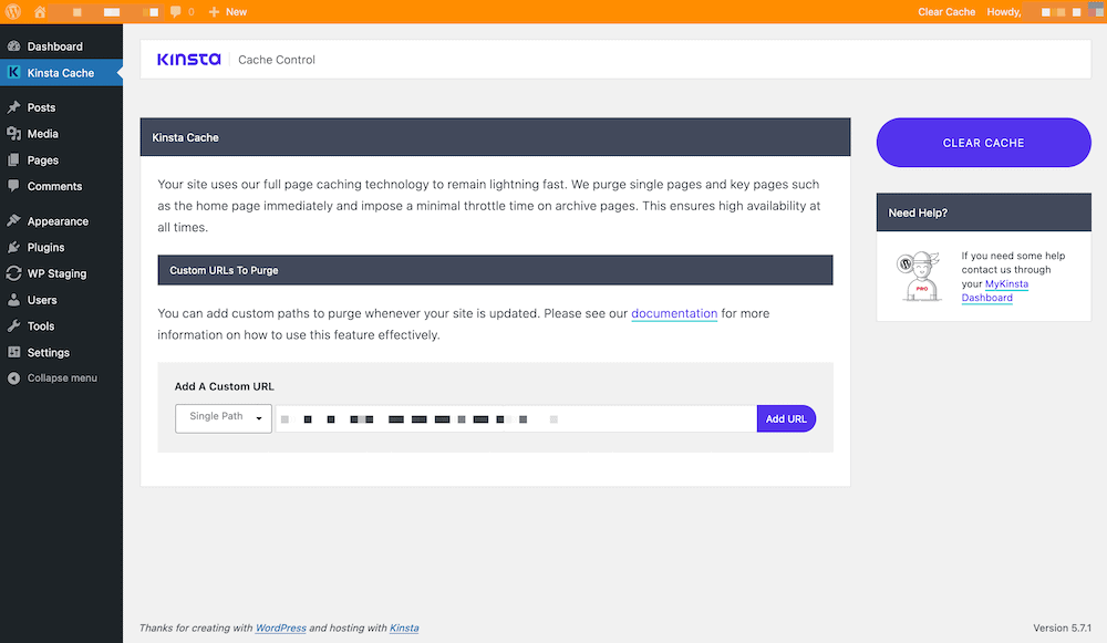 A WP Staging site. Un site WP Staging.