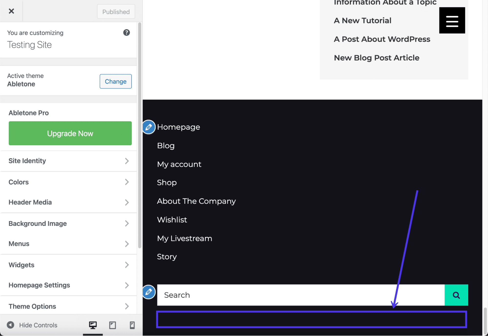 Geen footercredit meer!