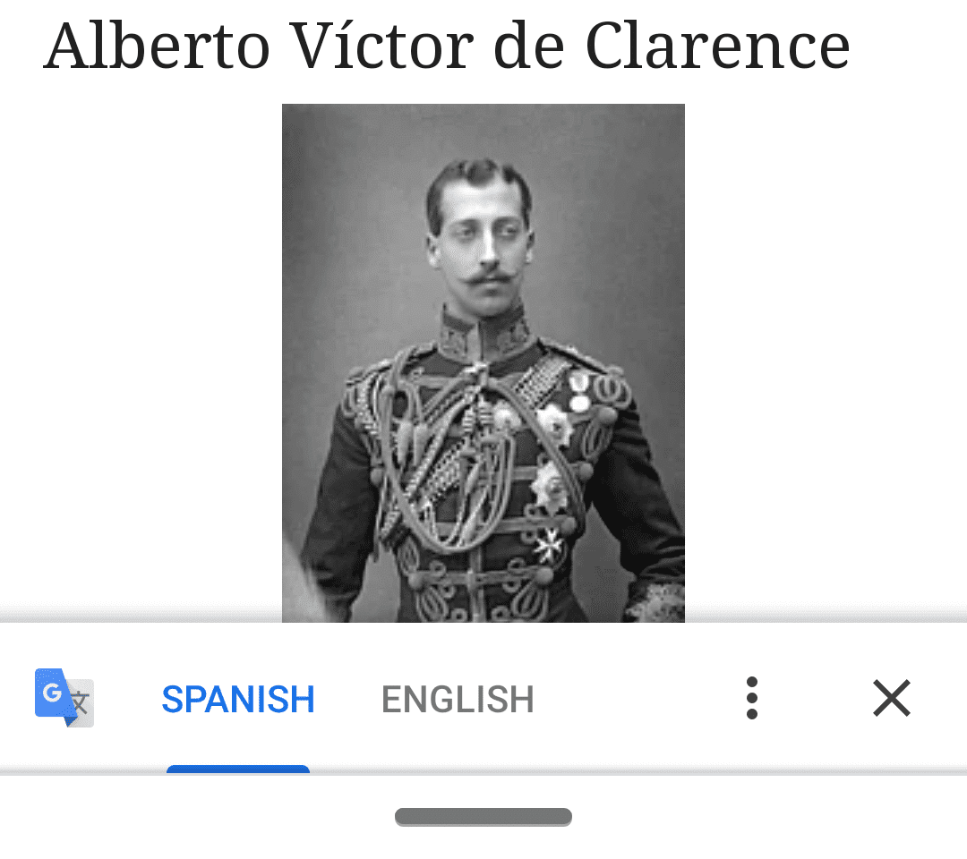 Il popup di traduzione di Android.