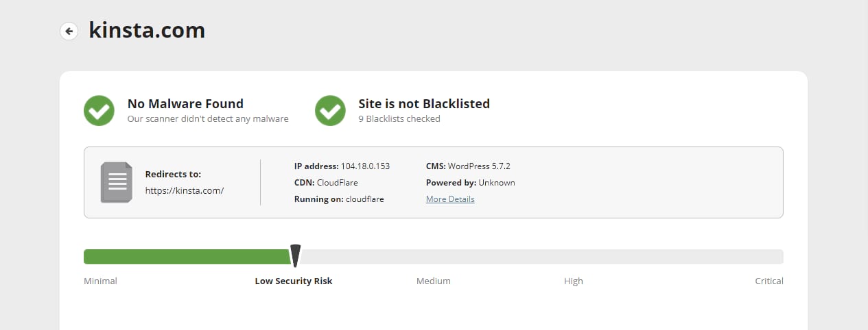 Digitalização de um site com o plugin Sucuri.