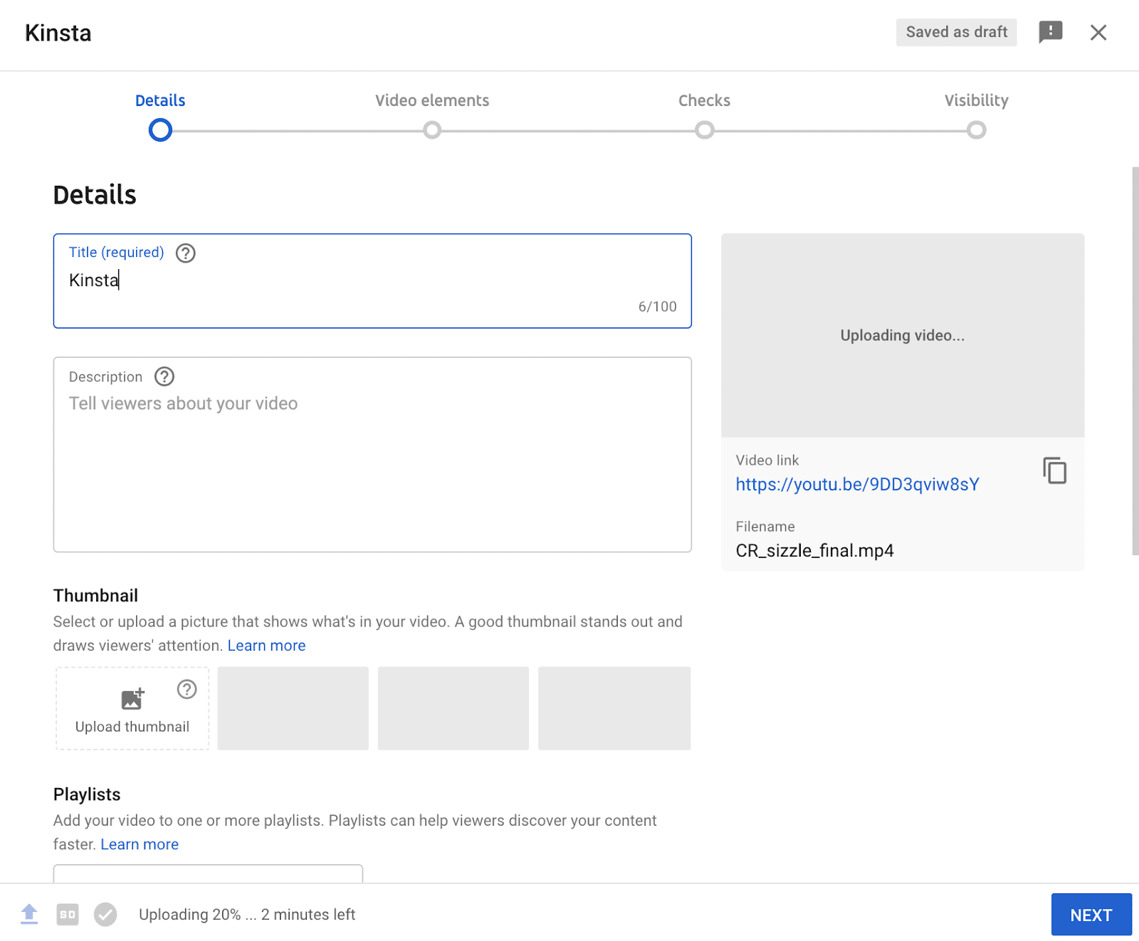 Optimizing your YouTube video Otimizando seu vídeo no YouTube.