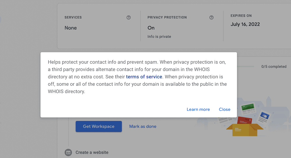 Términos de protección de la privacidad de Google.