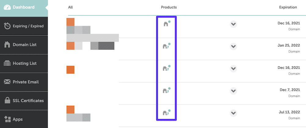 El panel de control de Namecheap mostrando la privacidad del dominio.
