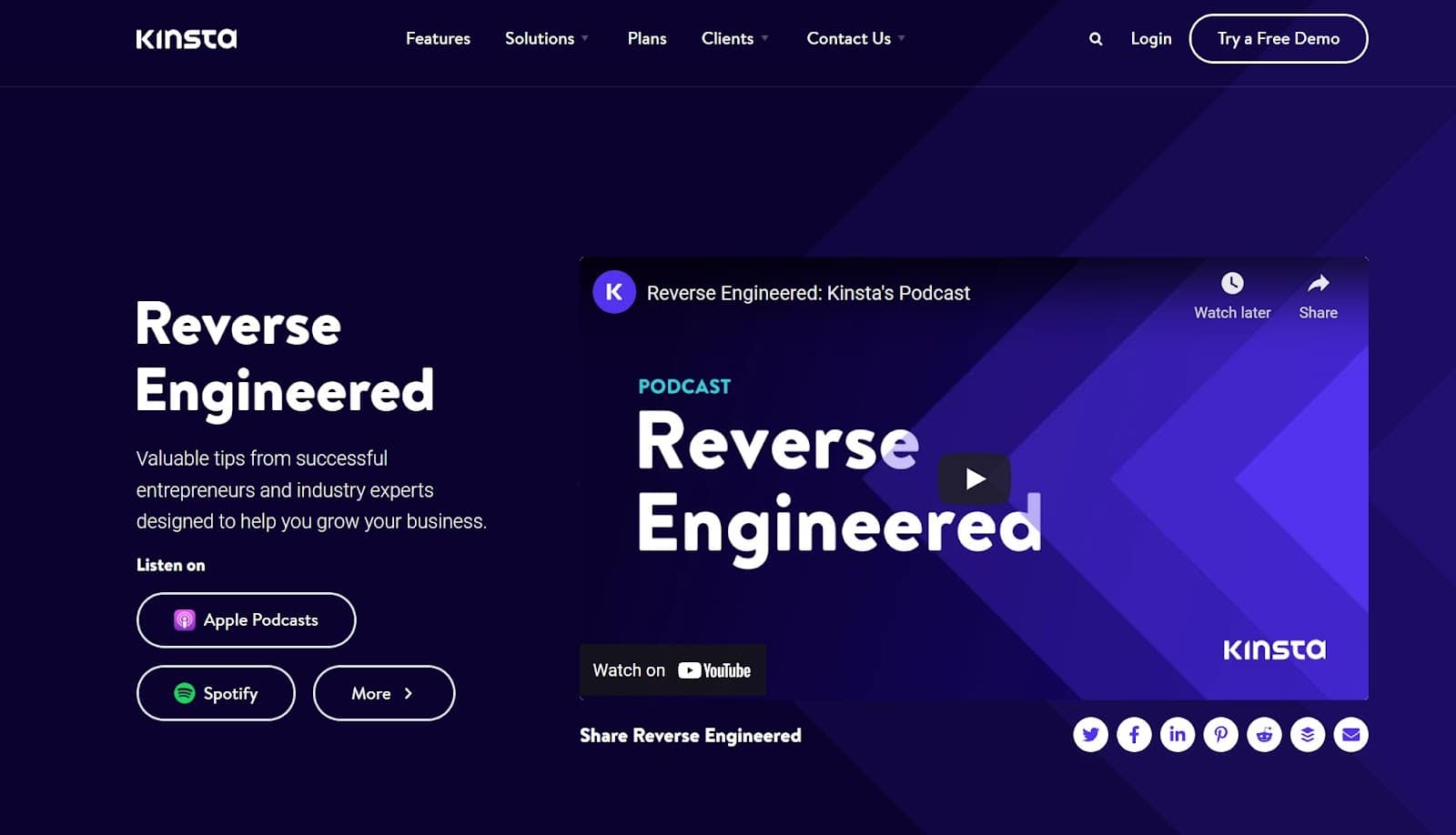  Kinsta’s “Reverse Engineered” podcast.