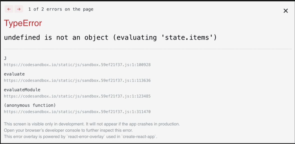 The error “undefined is not an object” is shown on a grey background.