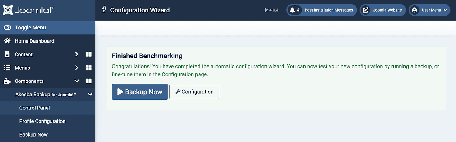 ベンチマークの実行