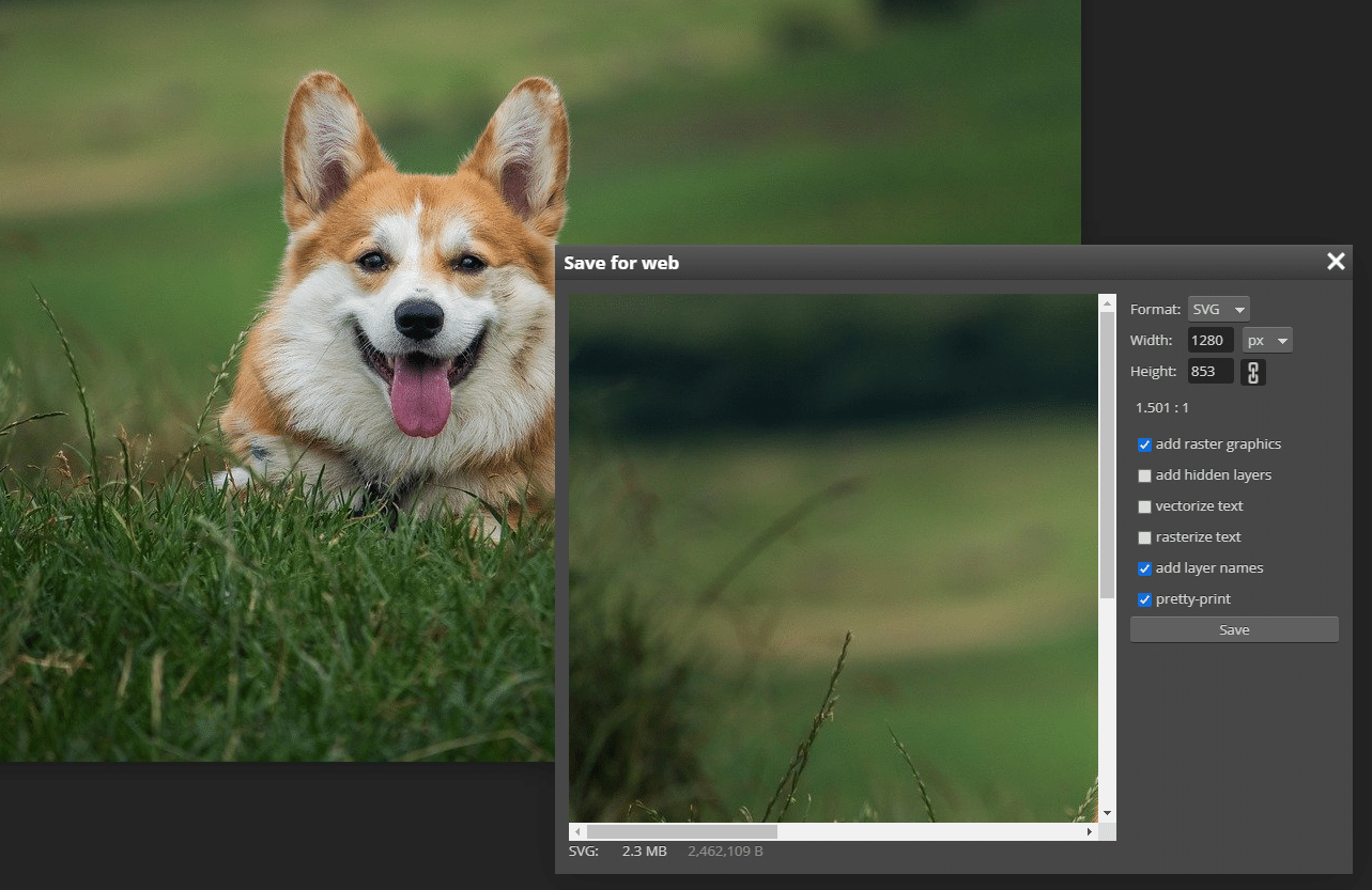 Dateien mit Photopea in SVG umwandeln