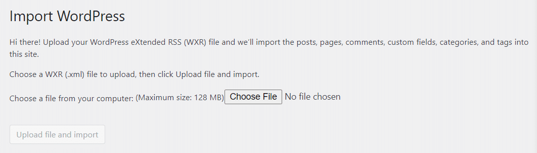 Executar a ferramenta Importador.