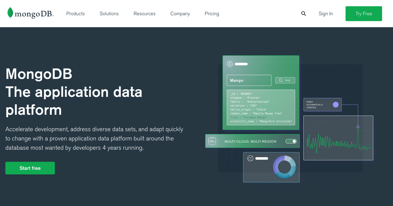 MongoDB est un exemple de base de données NoSQL.
