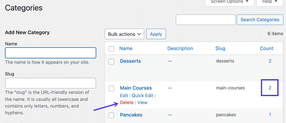 Cancellare una categoria rende tutti i suoi post