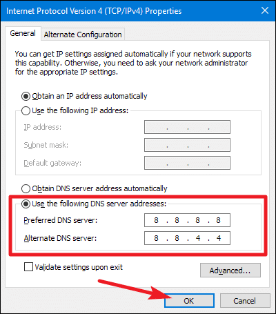Passare al DNS pubblico di Google