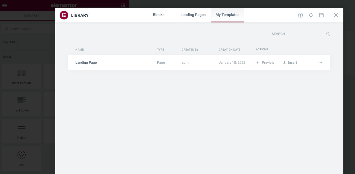 Encuentra tu plantilla en la biblioteca en la pestaña de