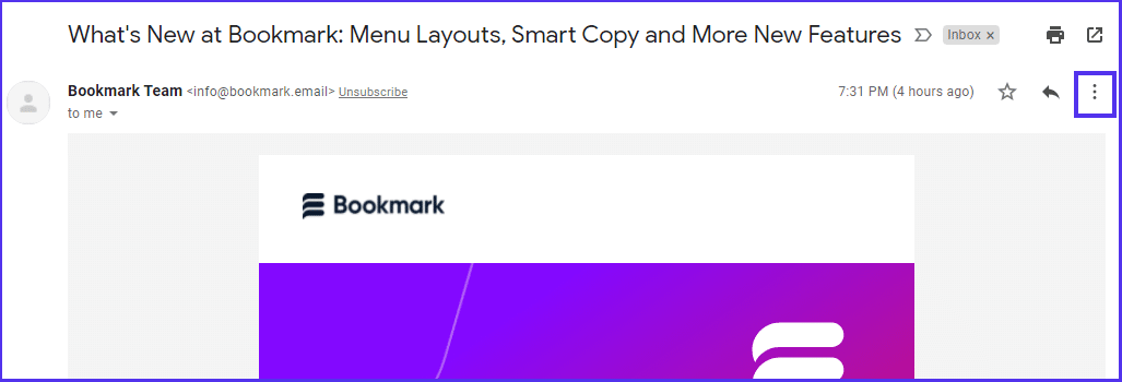 L'option du menu kebab