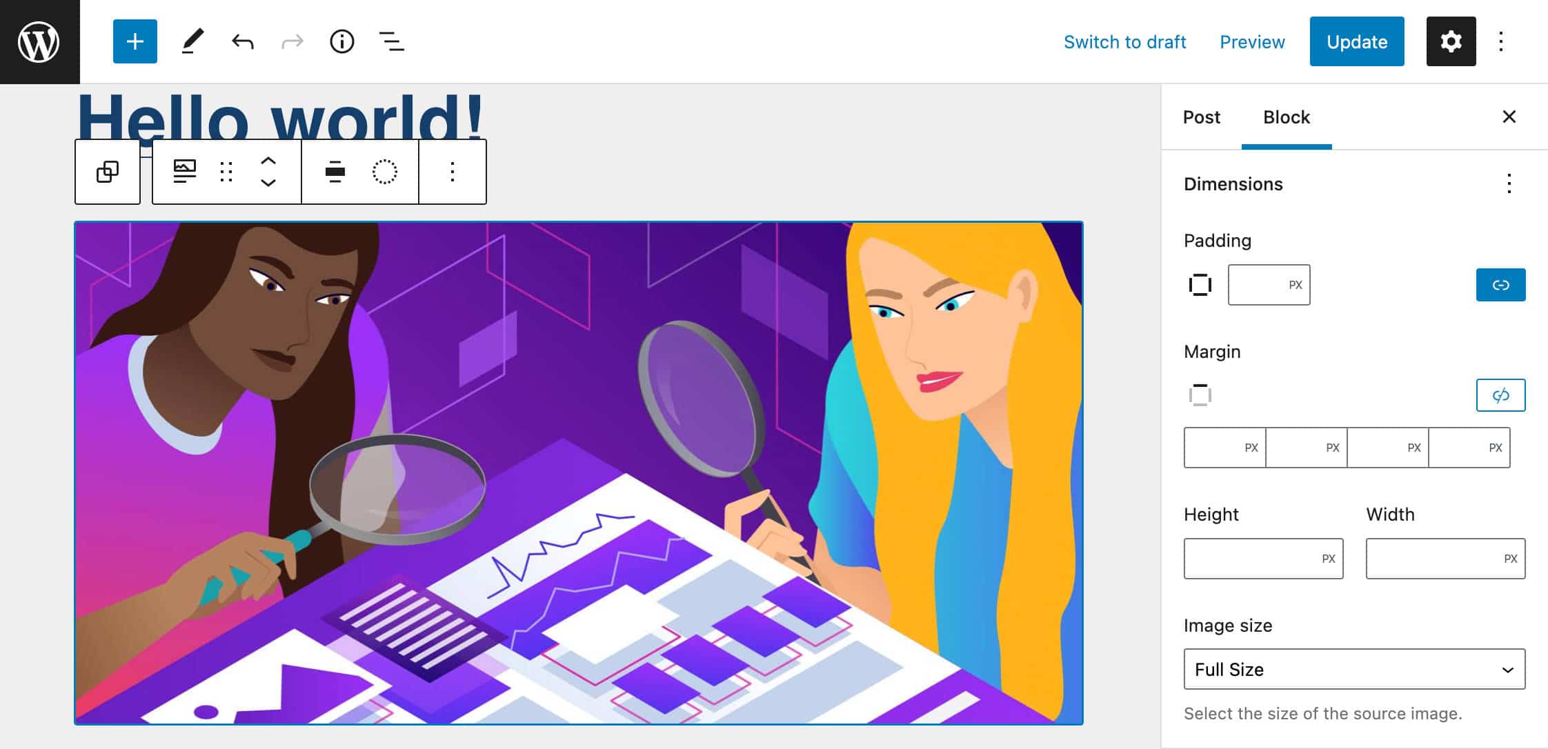 クエリーループブロックでアイキャッチ画像の寸法を制御する