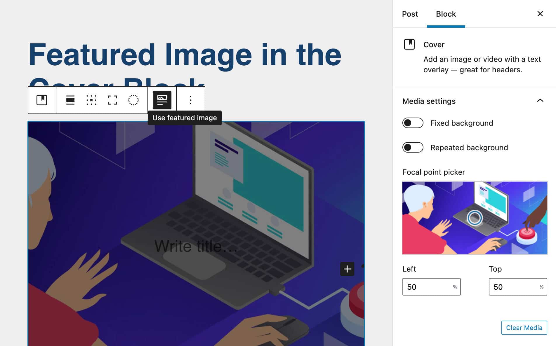 カバーブロックにアイキャッチ画像を使用する