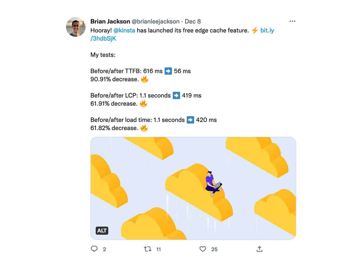 Screenshot van een tweet van Brian Jackson.