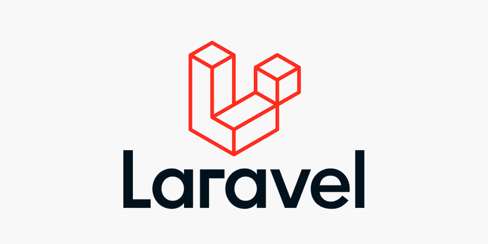 Il logo Laravel con la parola in nero e il logo in rosso sopra la parola Laravel.