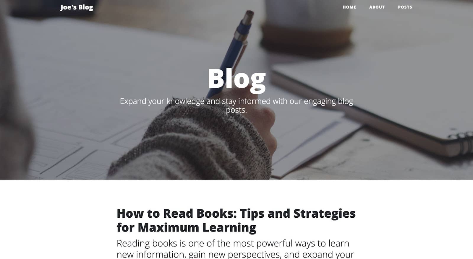 Een speciale posts pagina toevoegen om alle posts weer te geven