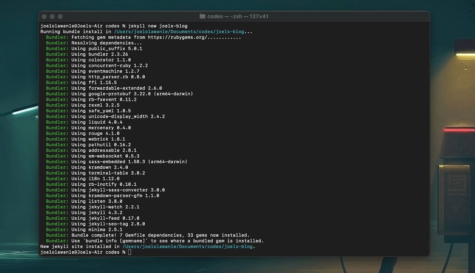 Jekyll statische website maken