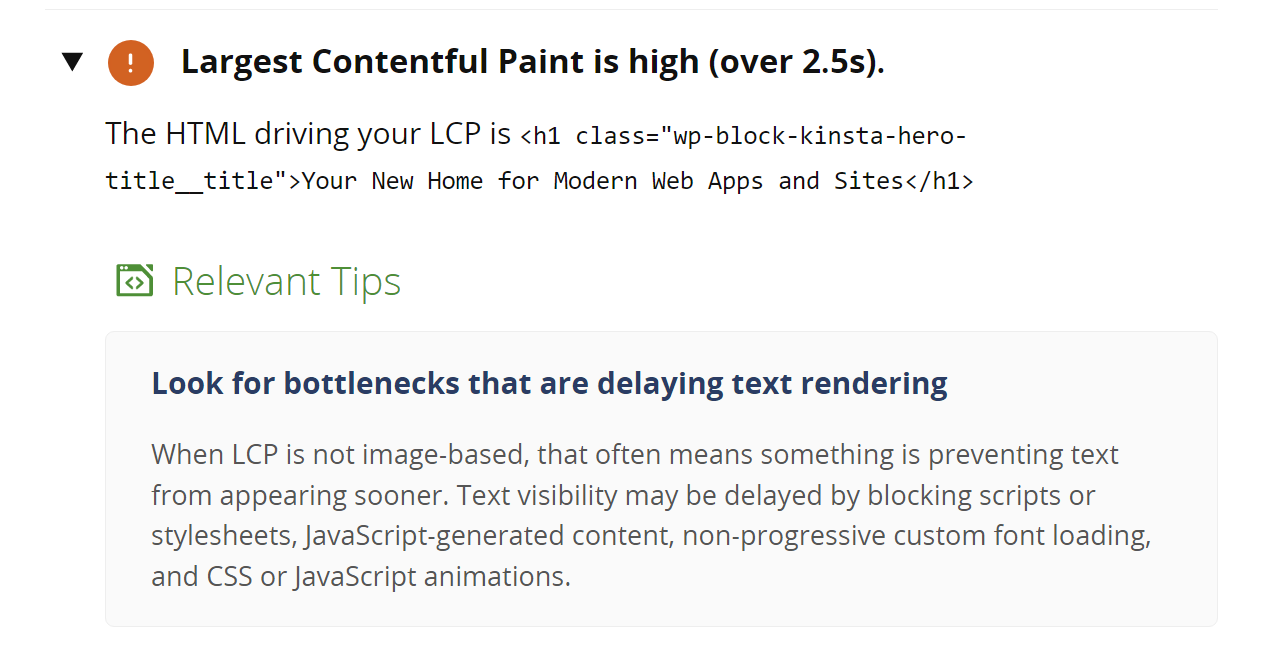 Largest Contentful Paint