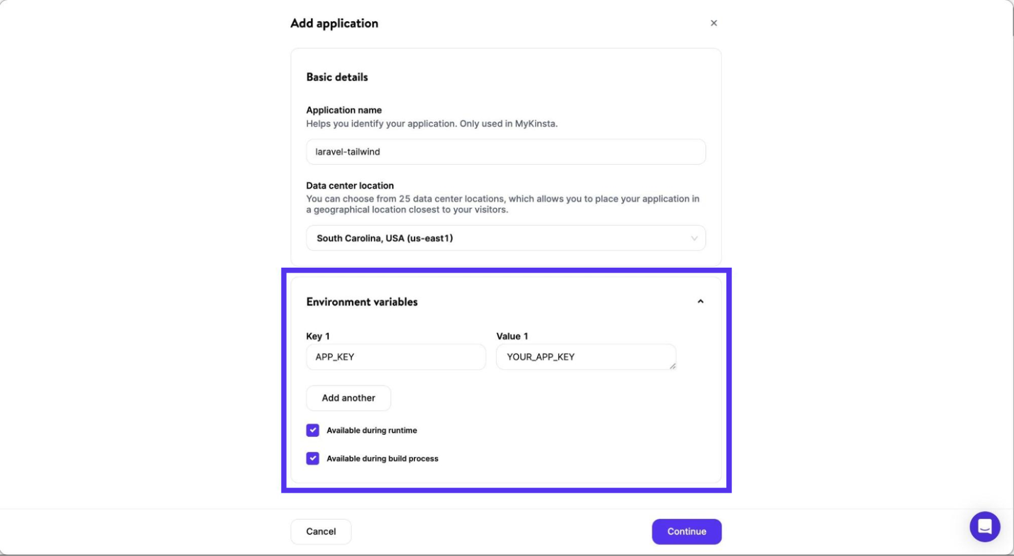 Applicatie omgevingsvariabelen configureren op Kinsta