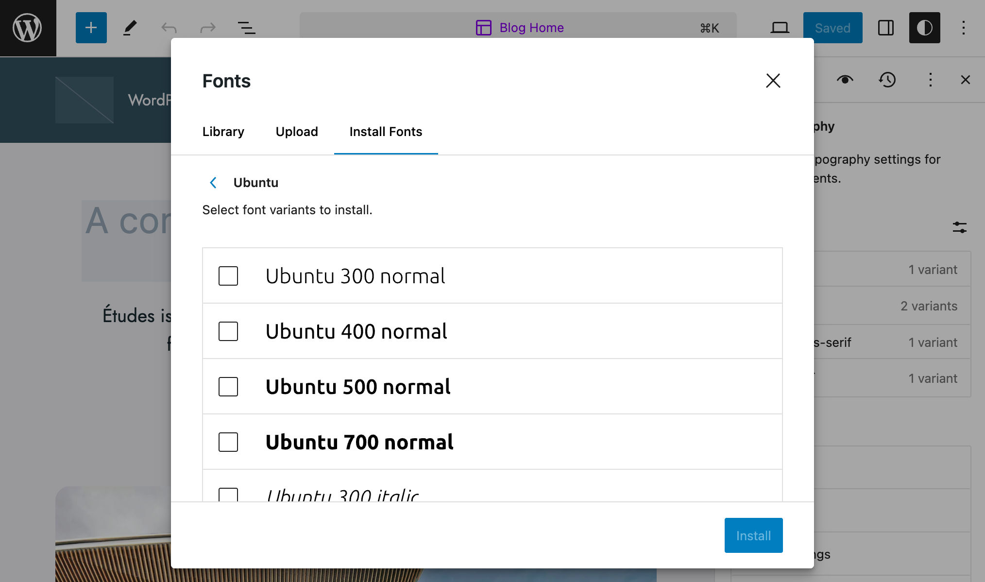 Ubuntuのフォントの種類