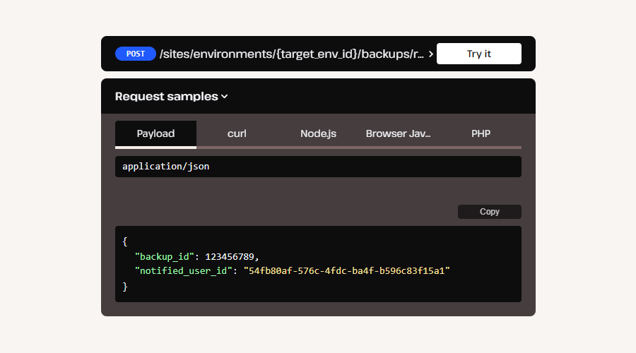 Você também pode gerenciar backups remotamente.