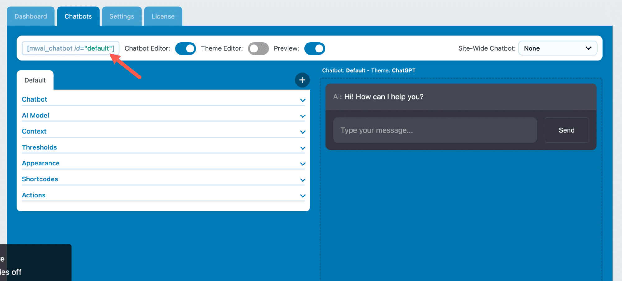 AI EngineプラグインでChatGPTチャットボットを統合
