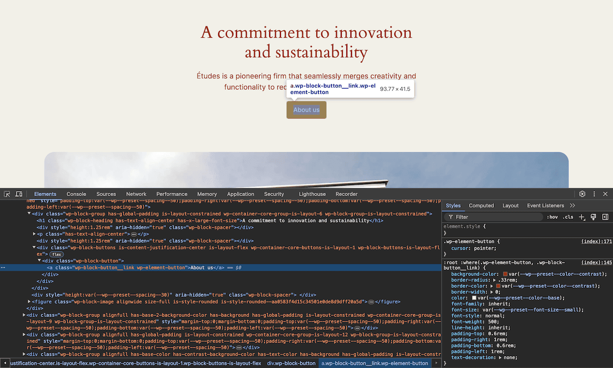 Een homepage van een website met de titel