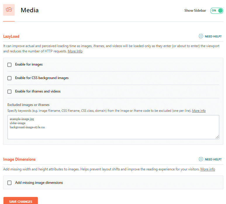 Optimisation des médias de WP Rocket