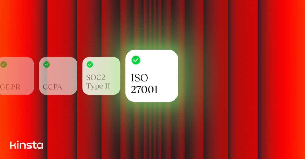 An illustration representing various information security standards, including ISO 27001.