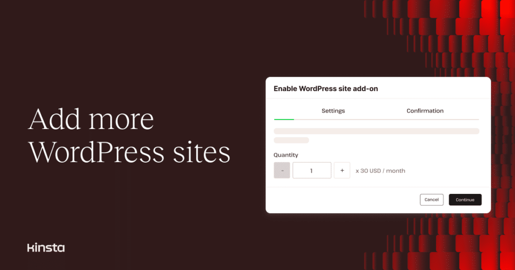 Illustration representing the sites add-on with the words: 'Add more WordPress sites.'