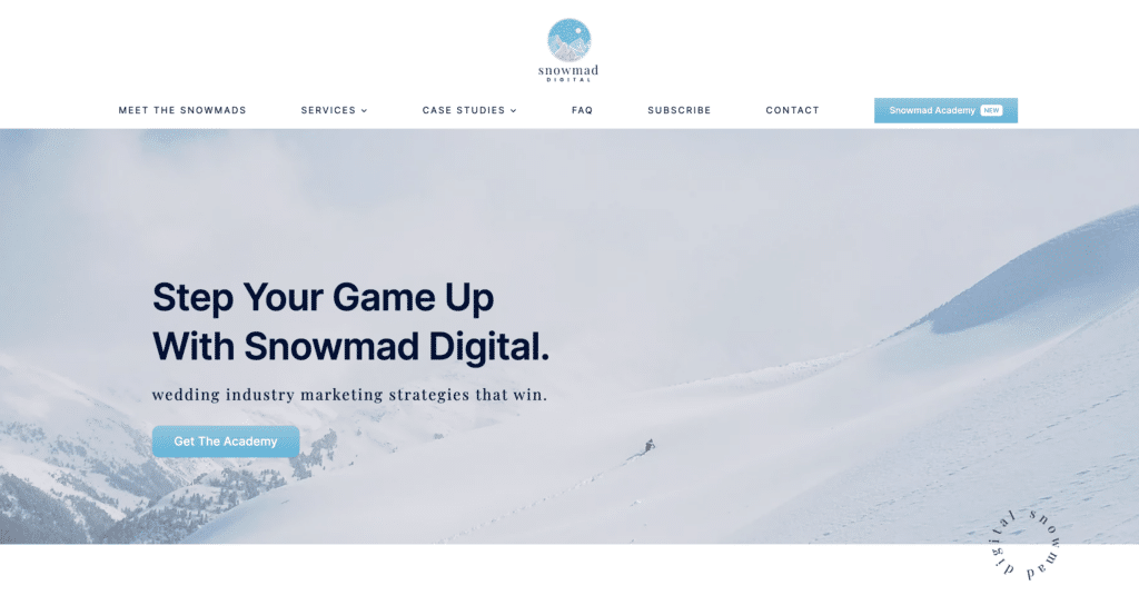O site da Snowmad Digital.