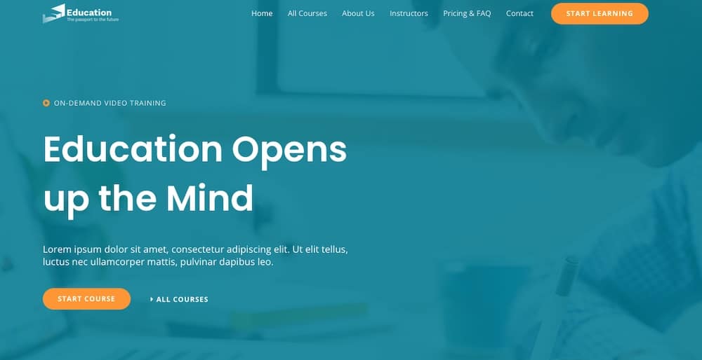 The Astra theme banner.