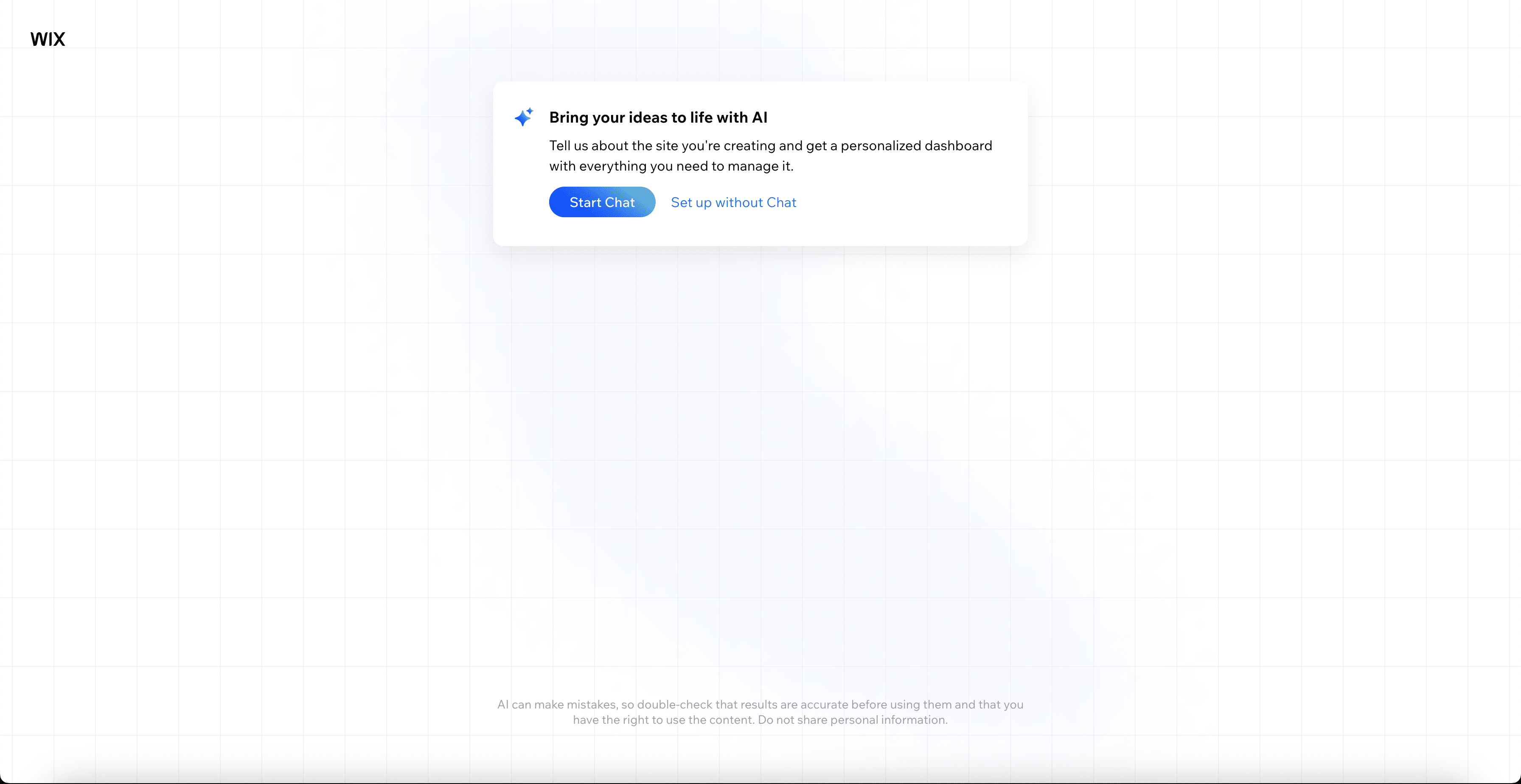 O Wix usa IA para simplificar a criação de sites.