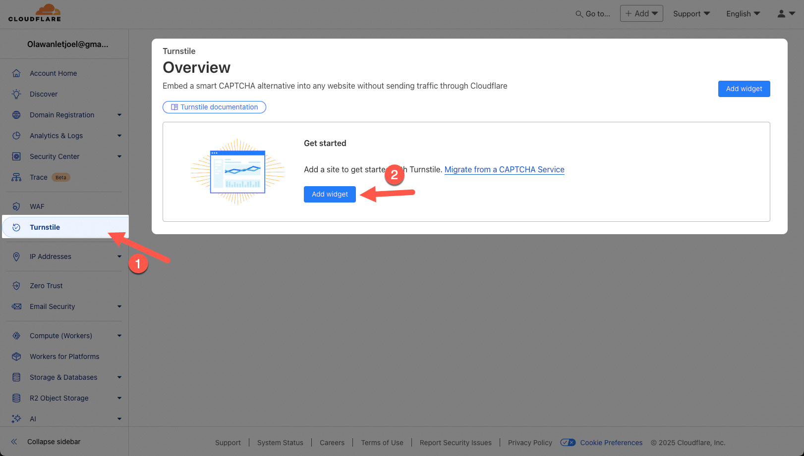 Een Cloudflare Turnstile widget maken voor WooCommerce beveiliging.