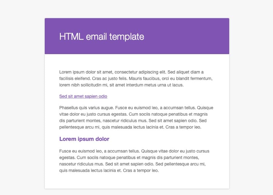 Il template di email predefinito di WooCommerce.