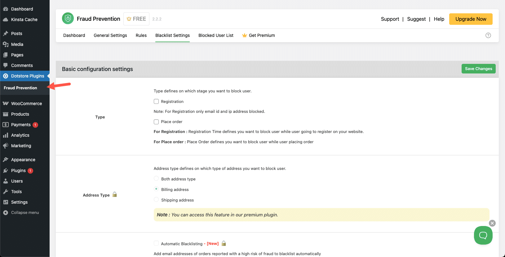 Fraudepreventie instellingen configureren om verdachte bestellingen te blokkeren.