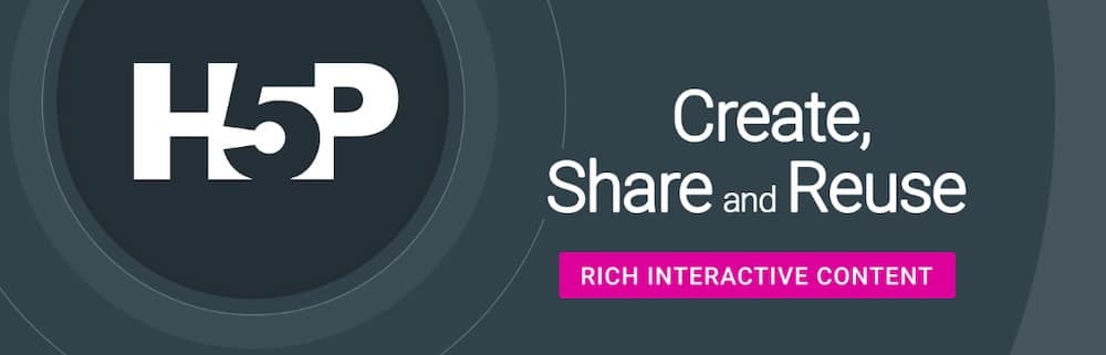 Een screenshot van de H5P website.