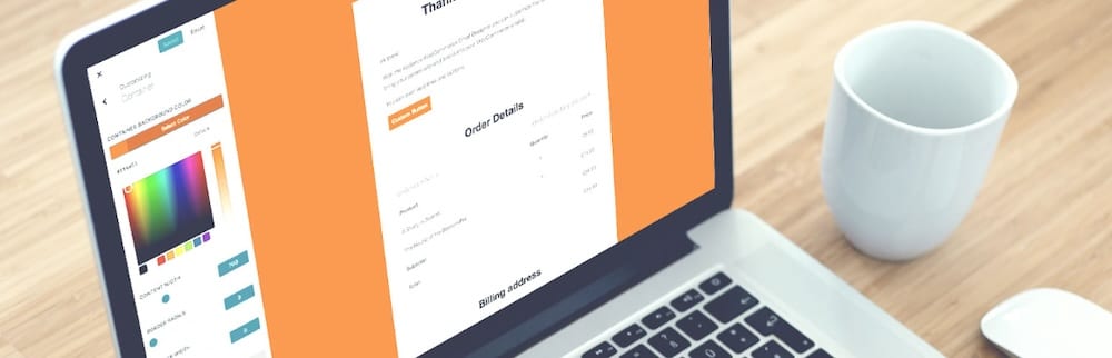 Una schermata del banner dal sito web di Kadence WooCommerce Email Designer.
