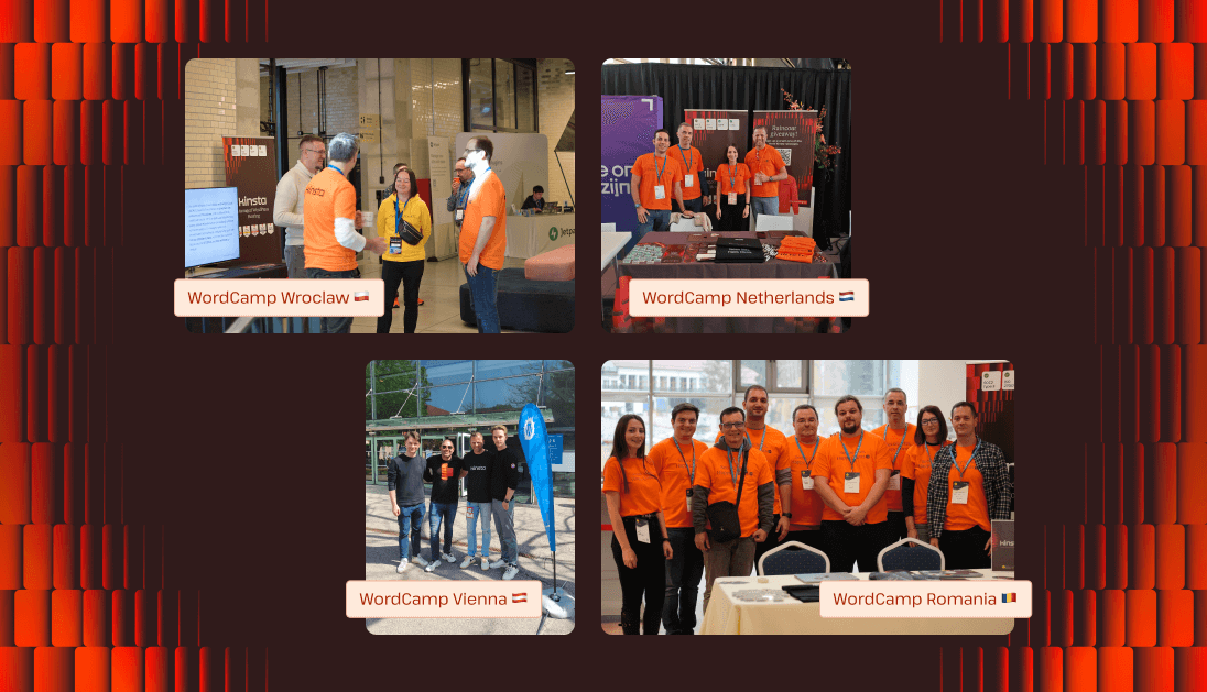 ヨーロッパ各地のWordCampに参加したKinstaメンバー