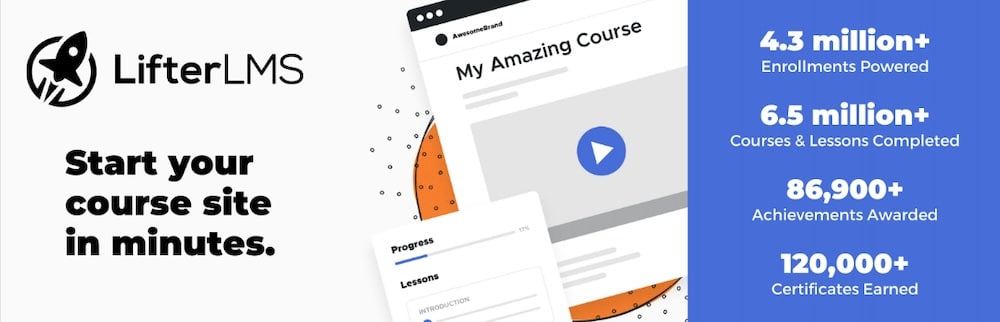 Screenshot of the LifterLMS website.